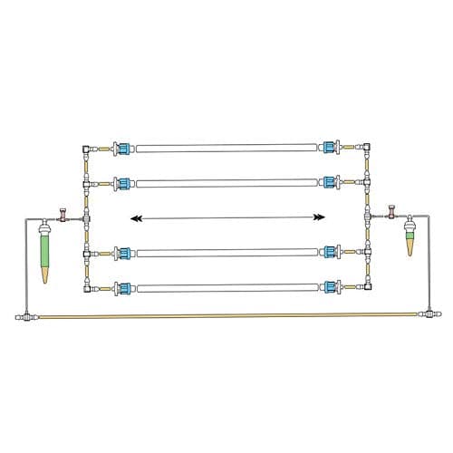 Blumat & BluSoak Garden Bed Drip Irrigation Kit (Double Manifold Design) (4' x 12' (Four Lines))