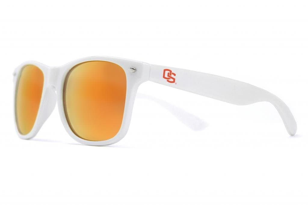 Society43 NCAA Oregon State Beavers ORST-3 Front Temple Orange Lenses Sunglasses, One Size, Black