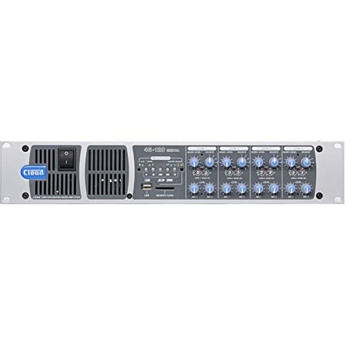Cloud Electronics 46-120 Media | 4 Zone Integrated Zone Mixer Amplifier Internal Digital Media Player
