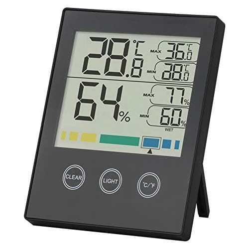 BESTVA Grow Tent Digital Hygrometer Indoor Gardening & Hydroponics Thermometer Humidity Monitor with Temperature Backlight Humidity Gauge