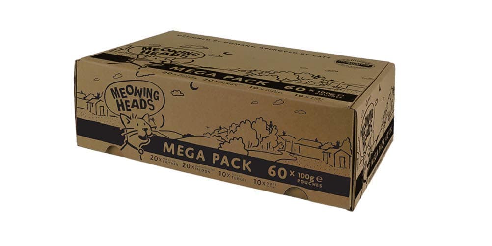 Wet Cat Food - Variety Pack - 93% Natural Turkey, Chicken, Beef & Fish Pouches with No Artificial Flavours, Grain-Free Recipe (60 x 100g)