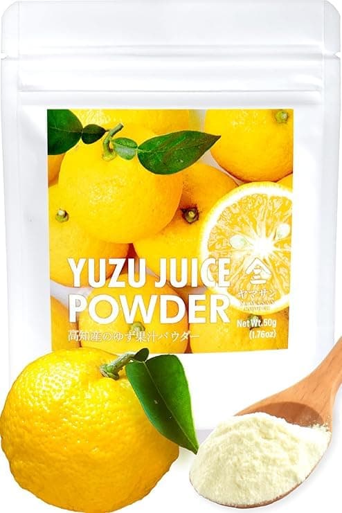 YAMASAN KYOTO UJI Yuzu Juice Powder (50g)- Refreshing Yuzu Aroma from Kochi, Toppings for Cooking