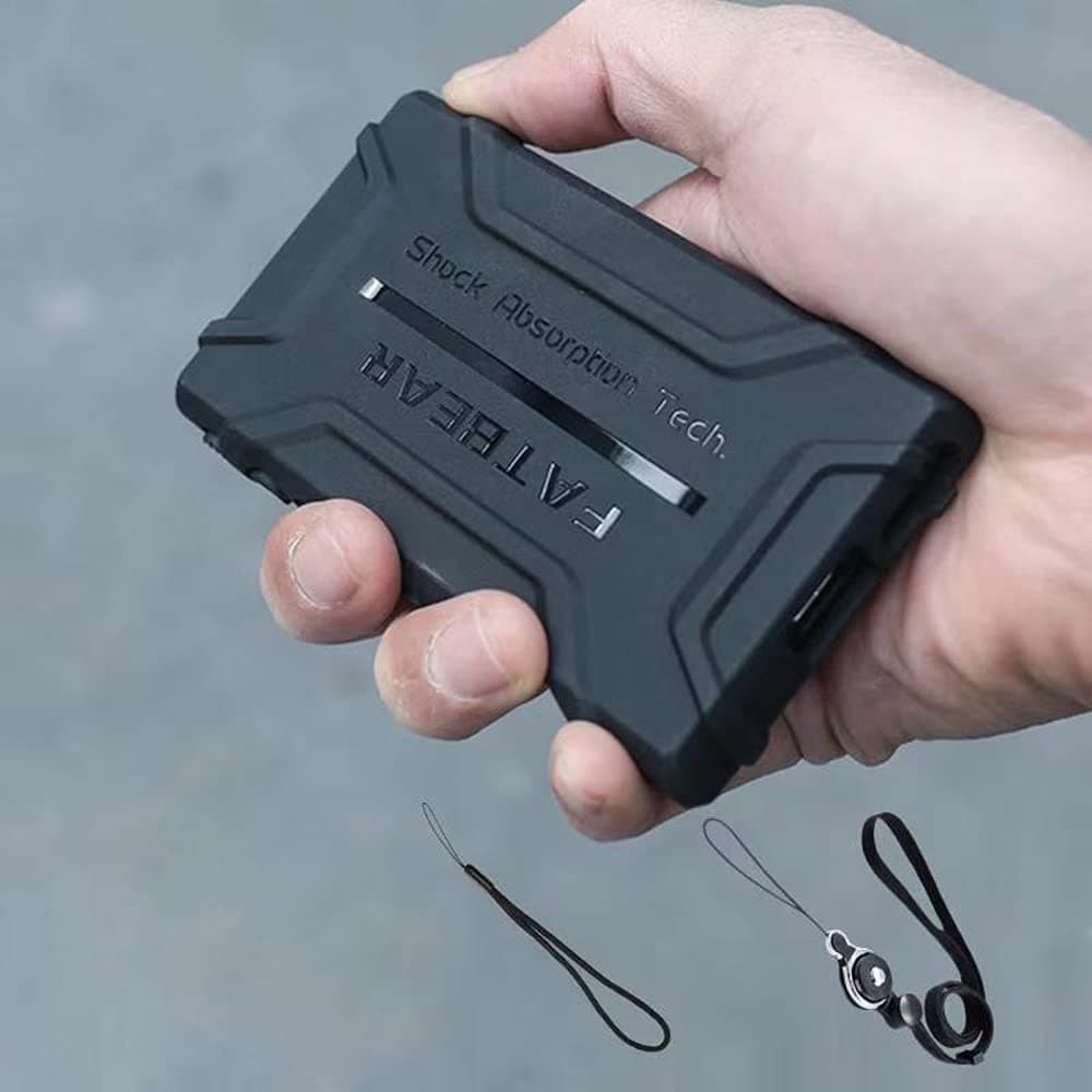 Fat Bear for Sony Walkman NW-A100 A105 A106 Case, Rugged Shockproof Armor Full Protective Skin Case Cover for Sony Walkman NW-A100 A105 A105HN A106 A106HN A100TPS (Black)