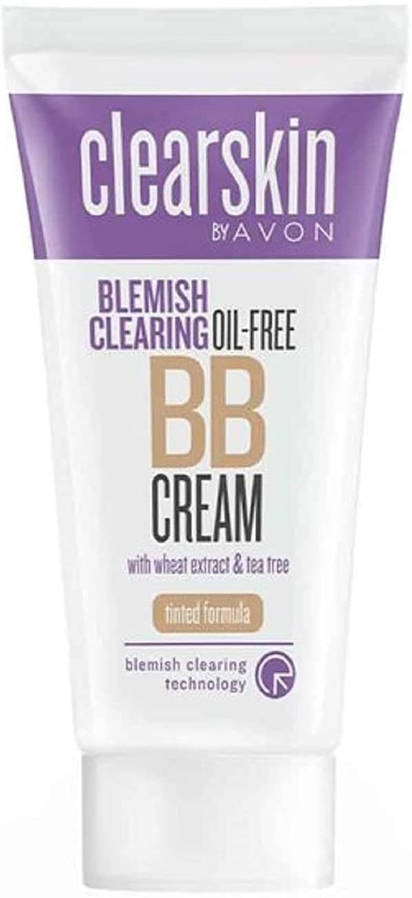 Avon Clearskin blemish clearing oil free tinted BB cream with wheat extract and tea tree Light 30ml
