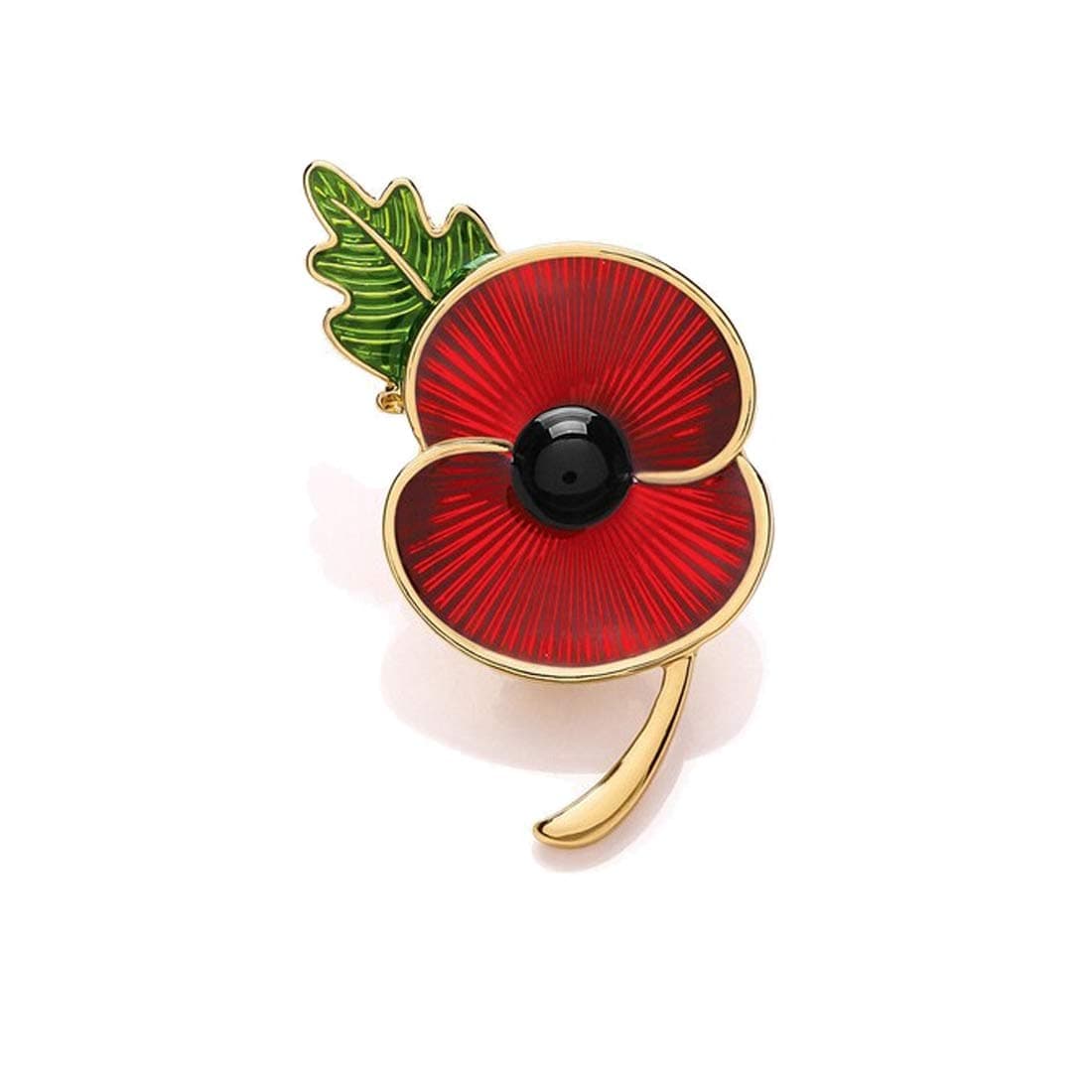 Poppppy Brooch Pin Enamel Flower Pin Solider Remembrance Day Jewerly Memorial Gifts