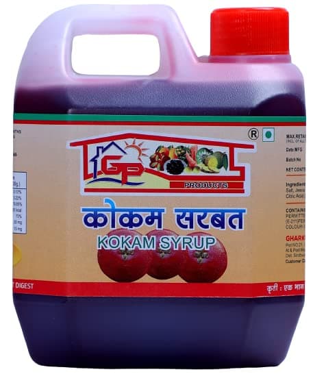 Gharkul Pickles Homemade Kokam Squash Syrup Sharbat (500ml) Pack Of 2