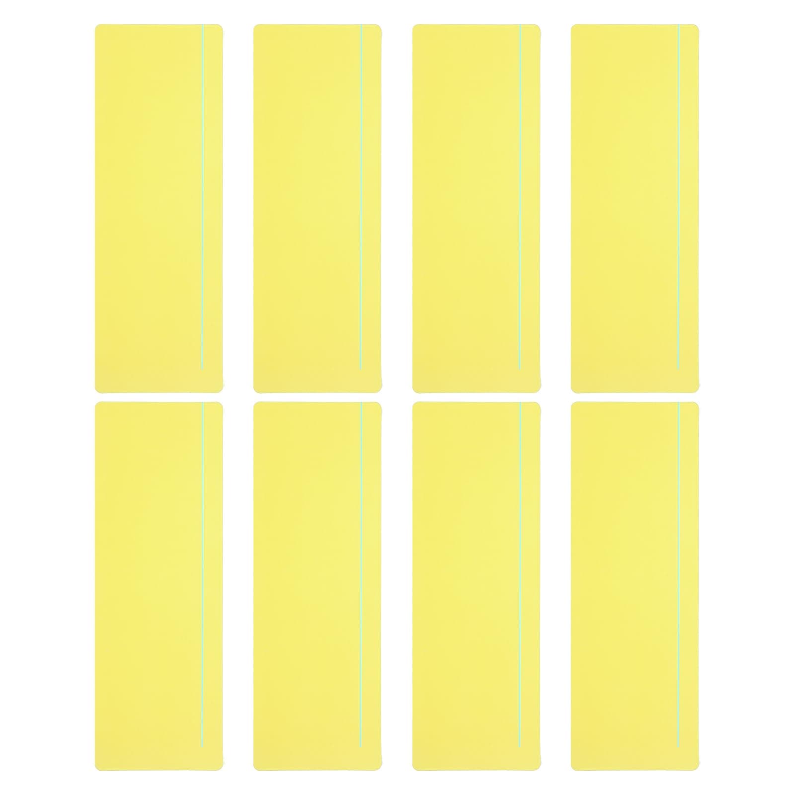 PATIKIL Guided Reading Strips, 8pcs Tracking Highlight Colored Overlay Bookmark Reduce Visual Stress Teacher Teaching Supplies for Classroom, Yellow