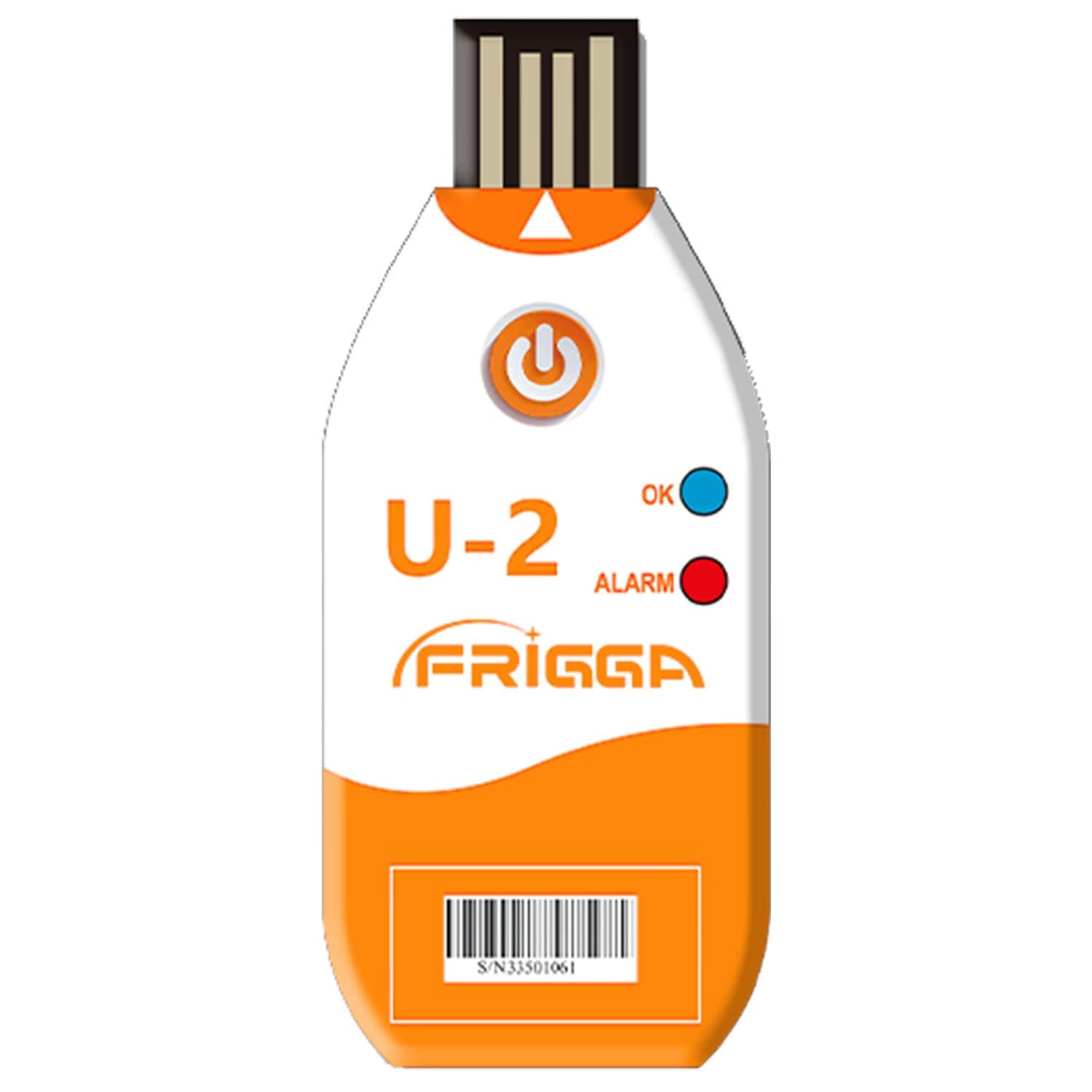 Frigga USB Temperature Data Logger Single Use Temperature Recorder 100 Days High Accuracy Thermometer Monitor 14400 Points with PDF CSV Report,U2