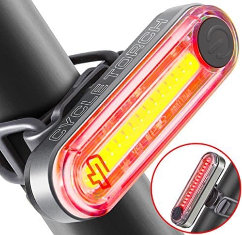 Cycle Torch Fire Stick, 50 Lumens USB Rechargeable Bike Tail Light, RED Rear Bicycle Light, Super-Bright LED Tailllight, Universal Compatibility, Easy to Mount