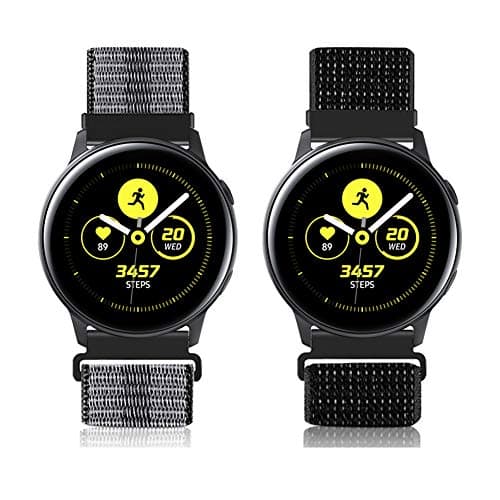 WNIPH 20mm Quick Release Watch Band Compatible with Samsung Galaxy Watch 42mm/Watch 3 41mm/Active2 44mm 40mm, Gear Sport/Gear S2 Classic, Garmin Vivoactive 3, Nylon Replacement Sport Strap