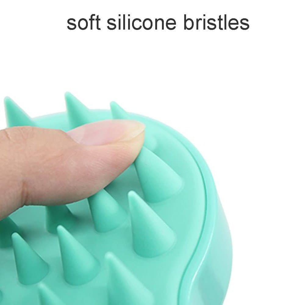 See You Always Hair Scalp Massager Shampoo Brush, Scalp Care Hair Wash Brush Silicone Comb - Green