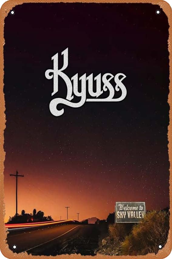 Zuhhgii Kyuss Band Desert Kyuss Sky Valley Stoner Rock Kyuss Poster t-Shirt Poster 12" X 8" Vintage Metal Tin Sign Home Decor Garage Man Cave Wall Art.