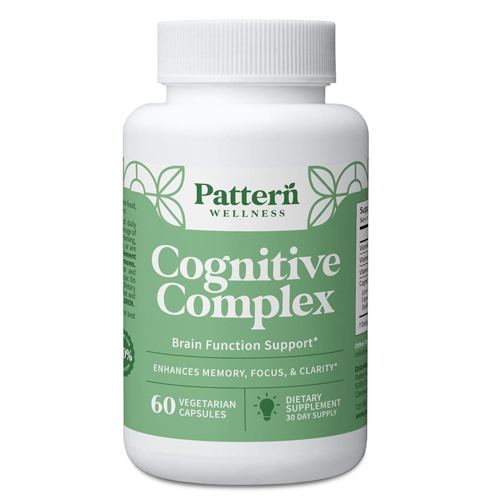 Cognitive Complex Supplement – Supports Brain Health & Mental Clarity – with Lion’s Mane, Bacopa & B Vitamins – 60 Vegetarian Capsules