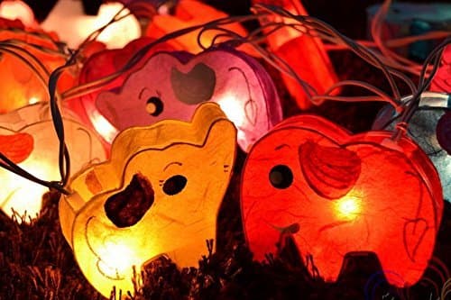 1 Set Handmade Lighting String 20 Hippopotemus Lights Hanging Lamp Mixed Colors