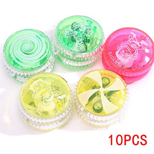 jiulonerst - 10 Pcs/Set Children Yo-Yo Luminous New LED Flashing Ball Party Game Toys Kids for Boys Girls