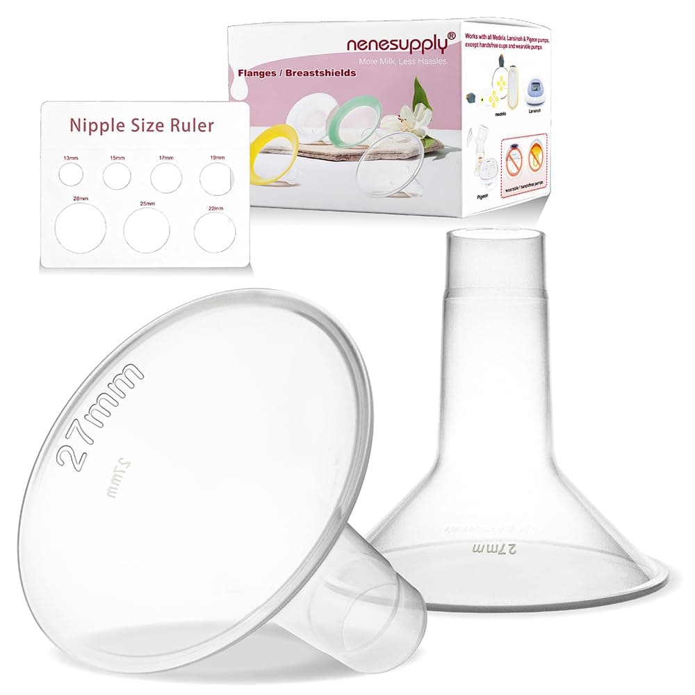 27mm Flange Compatible with Medela Breast Pump Parts Replace 27mm Medela Flange Accessories Compatible with Pump in Style Parts Symphony Swing Harmony Work with Personalfit Flex