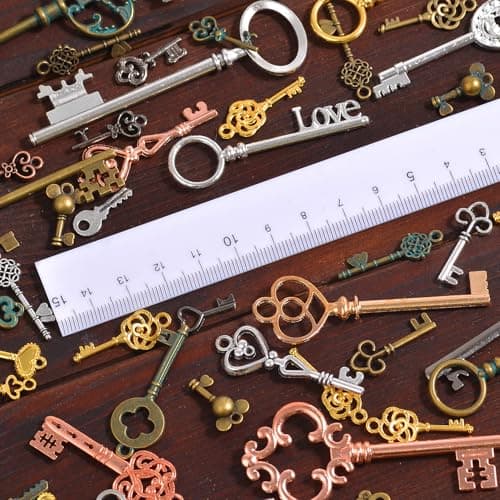 stino 40/60PCs Bulk Tiny Charms for Jewelry Making, Cute Rainbow Color Keychain & Bracelets Charms for DIY Crafts, Mini Necklace Charms, Small Metal Charm for Beading,Pendants & Earrings…