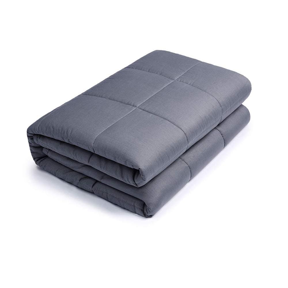 furrybaby Premium Weighted Blanket Heavy Blanket for Kids & Adults 100% Cotton Material with Glass Bead (122x183cm - 6.8kg, Dark Grey Inner)