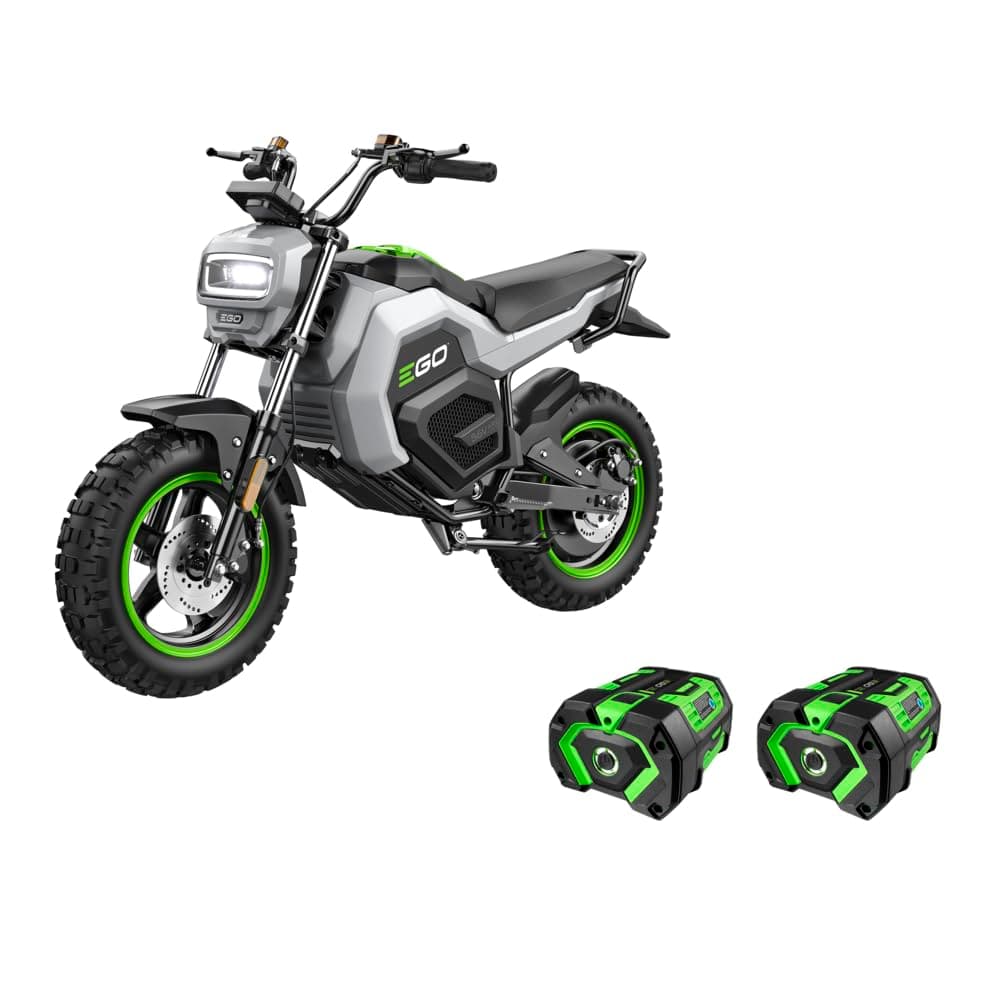 EGO POWER+ Battery Powered Electric Mini Bike, 28 MPH, Includes (2) 56V 7.5Ah Batteries and Charger - MB1005-2