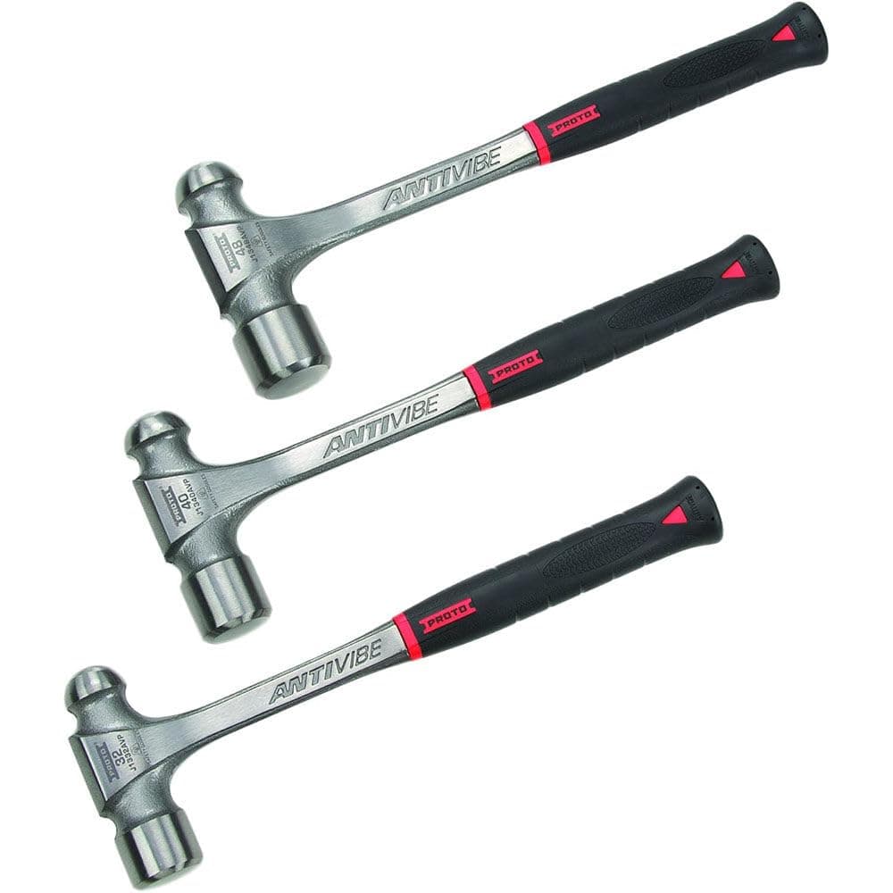 Proto Stanley Proto J1303AVPS 3-Piece Anti-Vibe Ball Pein Hammer Set (32, 40, 48 oz.)