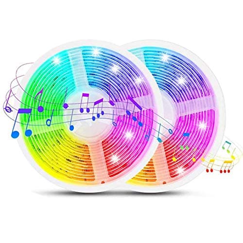 RaThun Led Strip Lights Sync to Music,Waterproof 32.8ft 300LEDs SMD 5050 RGB Color Changing Rope Lights with 40 Key Remote Controller for TV, Bedroom, Party and Home Decoration-UL Listed