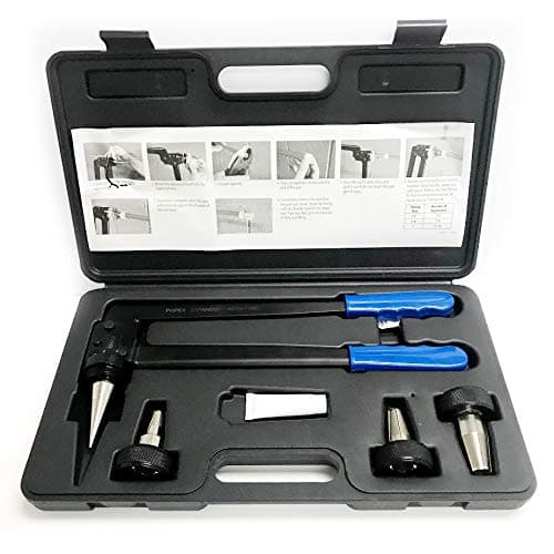 EFIELD Pex A Pipe Expansion Tool Kit -Includes 1/2", 3/4". and 1" Expander Heads (Expansion Tool Kit Tube Expander Kit with 1/2", 3/4", and 1" Expander-Heads),(TOOL019)