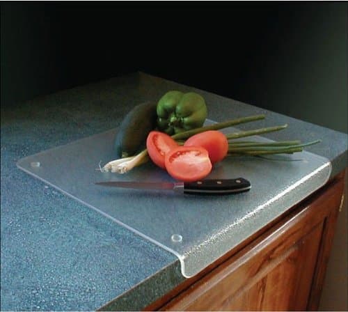 Acrylic Cutting Board with Lip - Non Slip (Frosted Acrylic) (1"H x 15"W x 20"D)