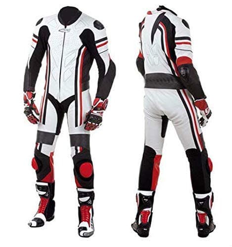 MATACORE Motorcycle New White One piece Track Racing Bikers Professional Suit CE Approved Protection (XXXL)