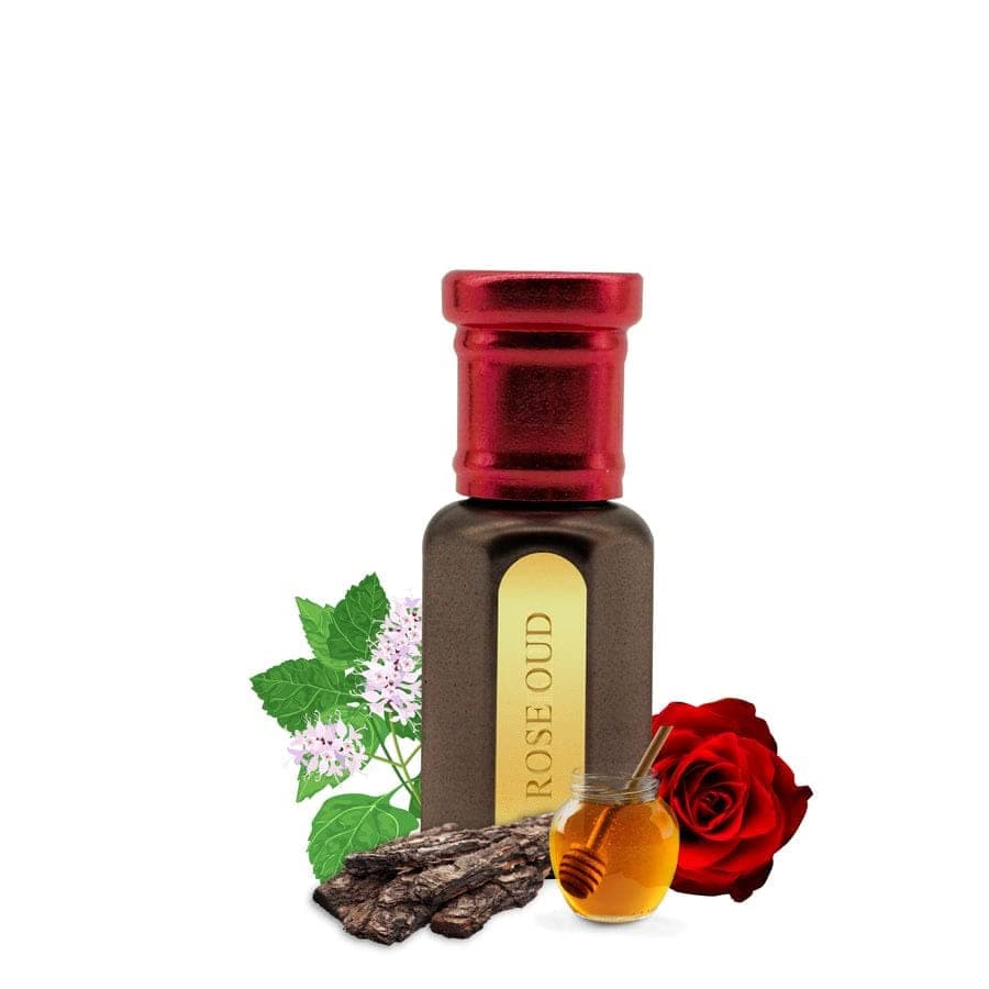 Rune ROSE OUD Unisex Attar Perfume | Blend Of Patchouli Oil and Honey | Cruelty Free | Long Lasting | 100% Alcohol Free | Pack Of 1 | 6 ML (Glass Bottle)