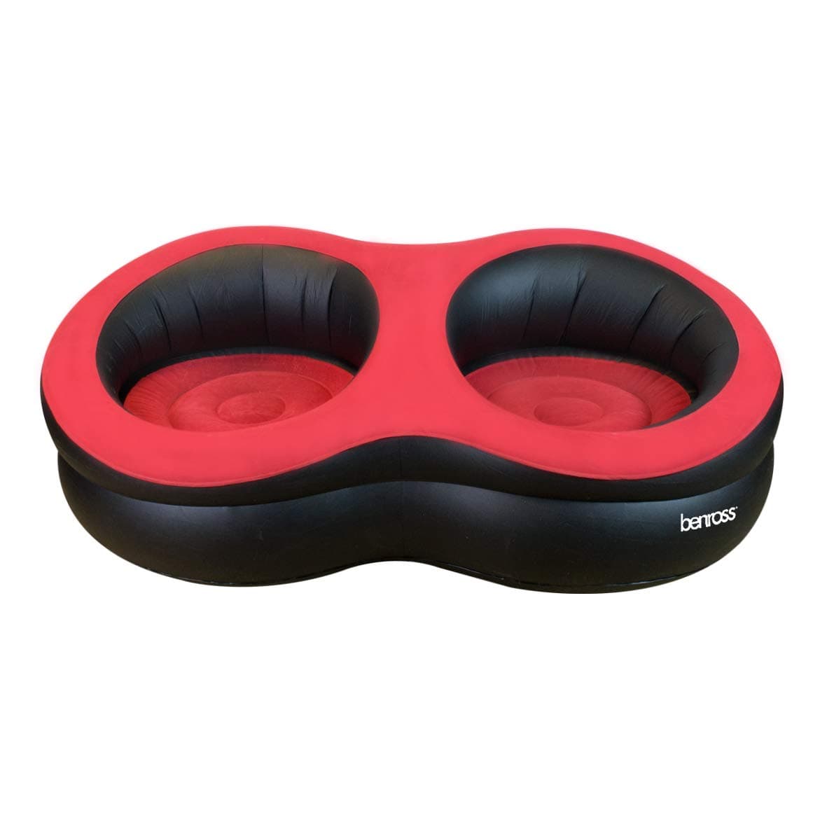 Latex Love The Movie Inflatable Double Chair, 150 x 85 x 53 cm, Black