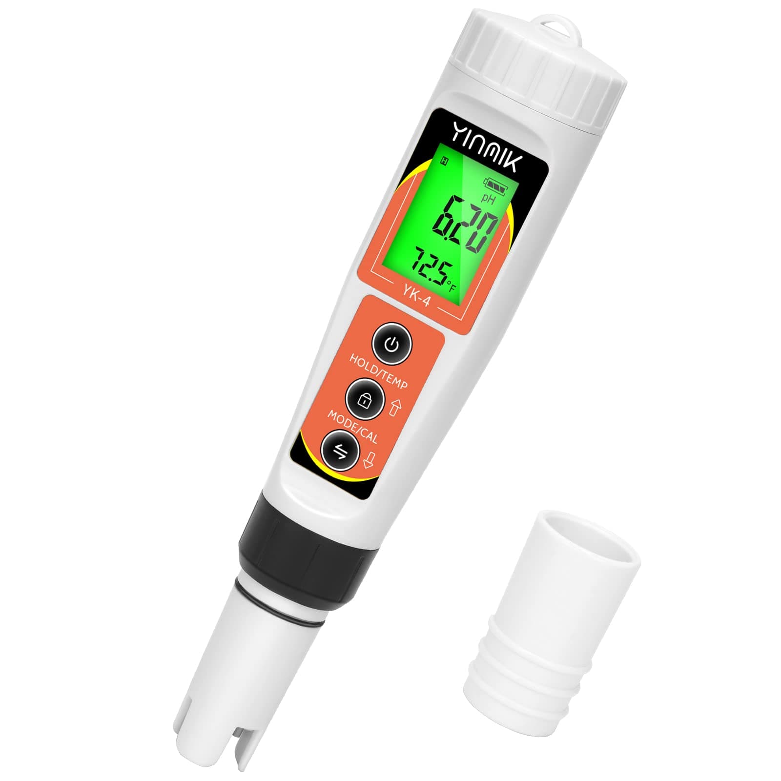 Digital pH Meter 4 in 1 pH EC TDS Temp Meter for Water Hydroponics Waterproof DWC pH and EC PPM Water Tester with Backlit for Nutrients Growing Indoor Garden Home Brewing Pool Aquarium Drinking Water