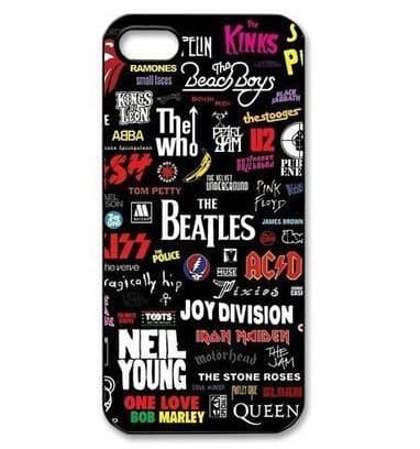 Season.C Love Music Rolling Stone Band The Who AC/DC Music Band Skin Hard Back Case Cover for iPhone 5 5S