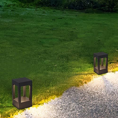 Weatherproof Post Light Fixture LED Outdoor Column Lamp IP54 Lawn Garden Landscape Lawn Lantern, Exterior Patio Pathway Pillar Lighting Fixture Deck Yard Pedestal Lamp