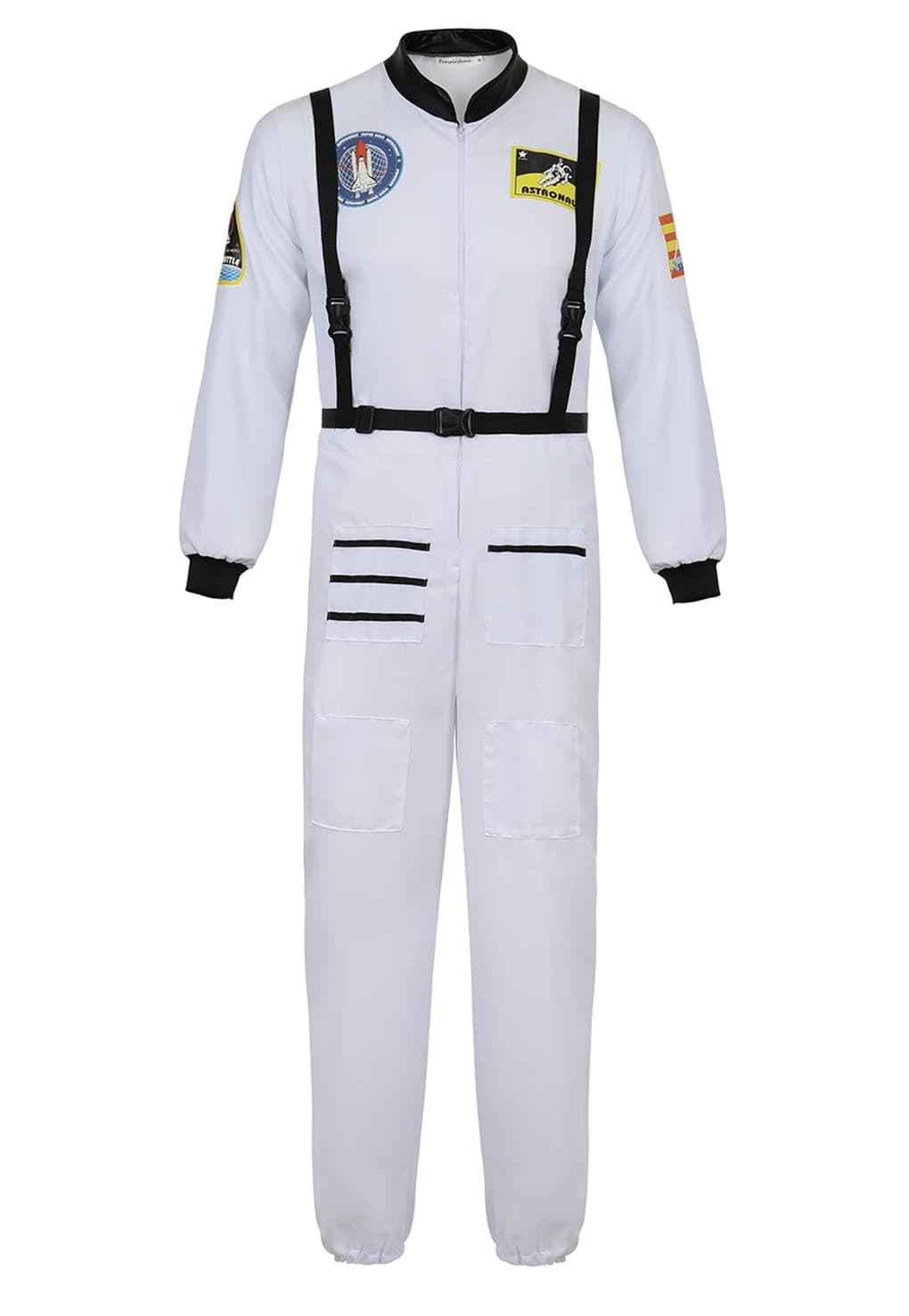 Mens Astronaut Costume Spaceman Suit Pilot Flight Suit Prisoner Jumpsuit Halloween Adult Costumes