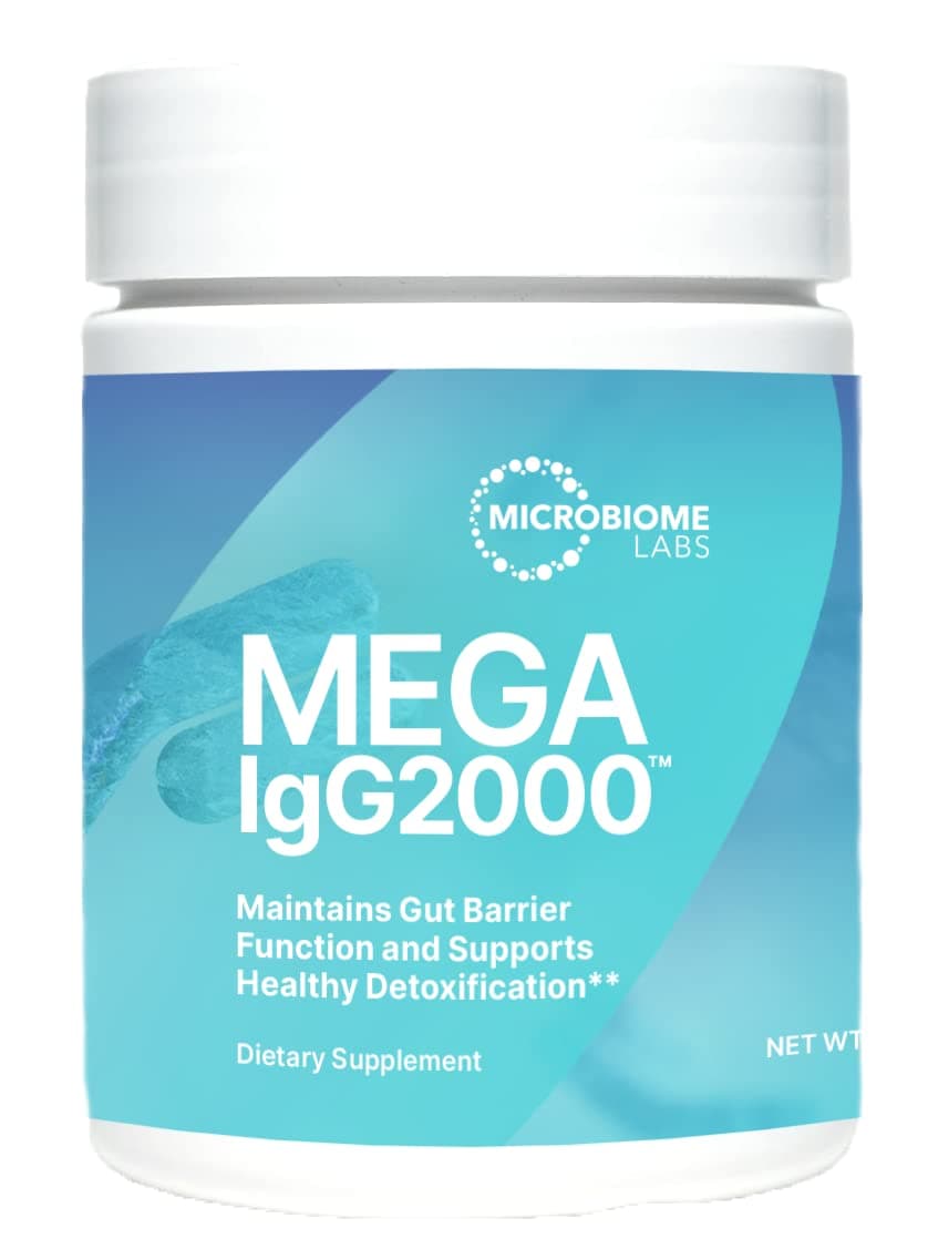 Mega IgG2000 Gut Health Powder for Women, Men & Kids 2+ - IgG Immunoglobulin Supplement for Digestive Health Support - Dairy-Free Bovine Colostrum Supplement Alternative (2.1 Ounces)