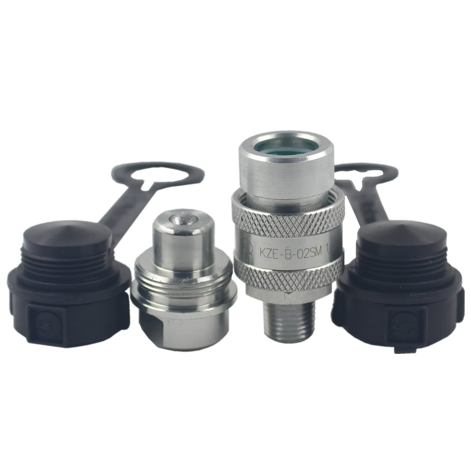 LSQ KZE-B-02 1/4'' NPT Set 10,000psi High Pressure Hydraulic Quick Connect Coupling Quick Coupler Replaces Enerpac A-630