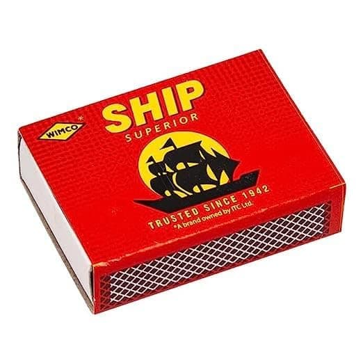 Ship Matchbox Each Box - 30 Stick 1 Packet - 10 Machi's Sold by Ship