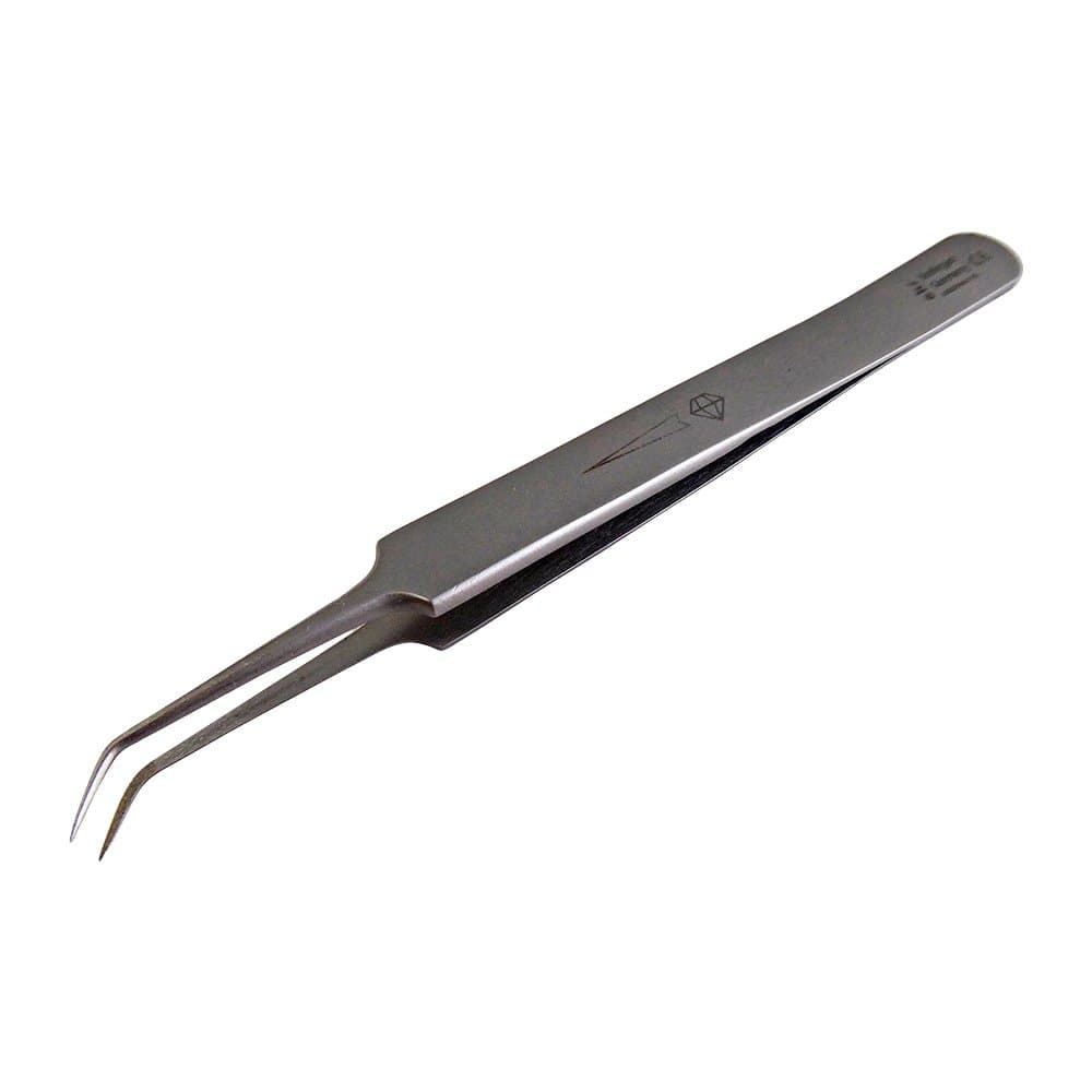 EKS SolingenElectrolysis Tweezer 11 cm Diamond Angled Tip Stainless Steel EK 1-62 DIA