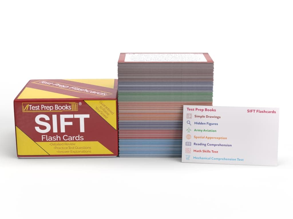 SIFT Exam Study Cards: Army SIFT Exam Prep with Practice Test Questions [Full Color Cards]