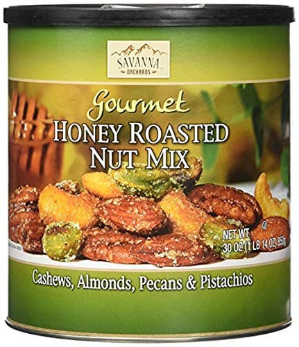Savanna Orchards Gourmet Honey Roasted Nut Mix - Cashews, Almonds, Pecans and Pistachios Economy 3 Pack s#VBrN(30 oz Each)