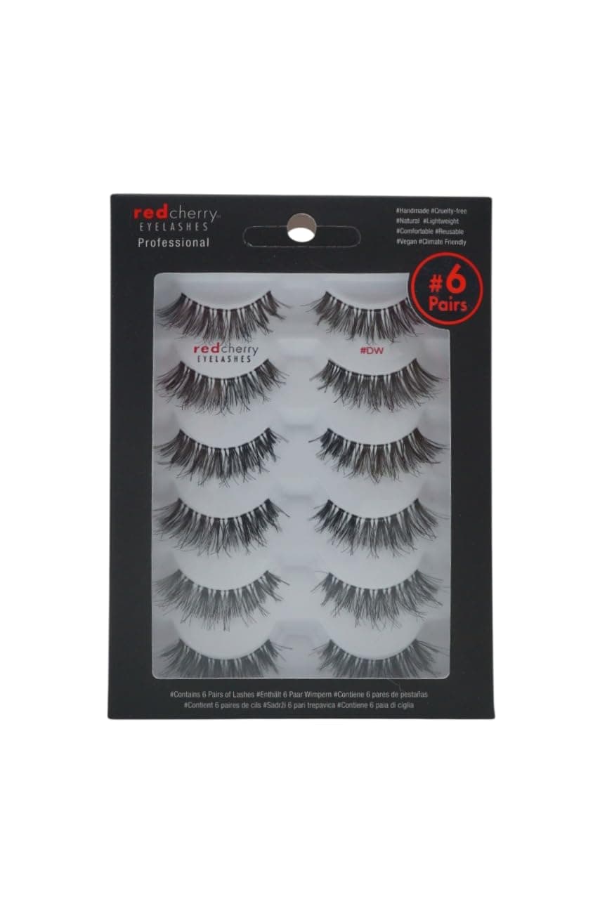 Red Cherry #DW False Eyelashes (Pack of 6 Pairs)