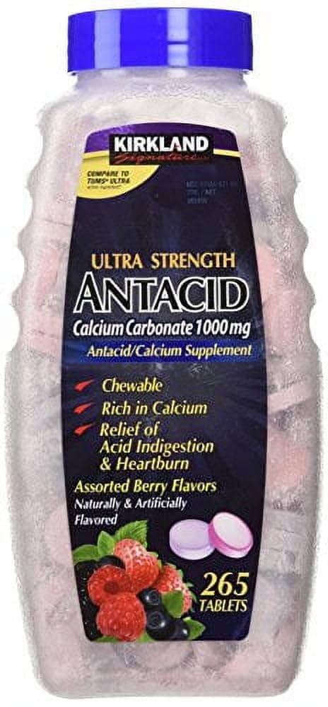 Kirkland Signature Berry Ultra Strength Antacid Calcium Carbonate (1000mg)