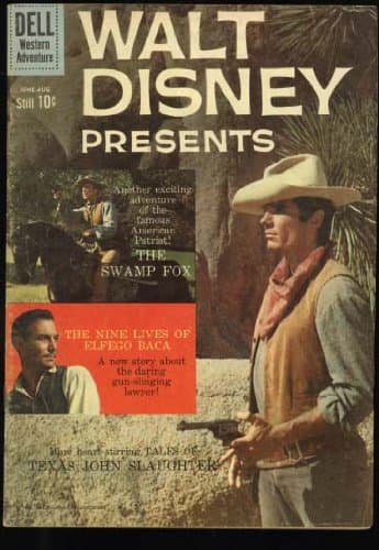 Walt Disney Presents "The Swamp Fox" "Texas John Slaughter" "Elfego Baca" (Dell Comic #4) (June-Aug. 1960) Comic – January 1, 1960