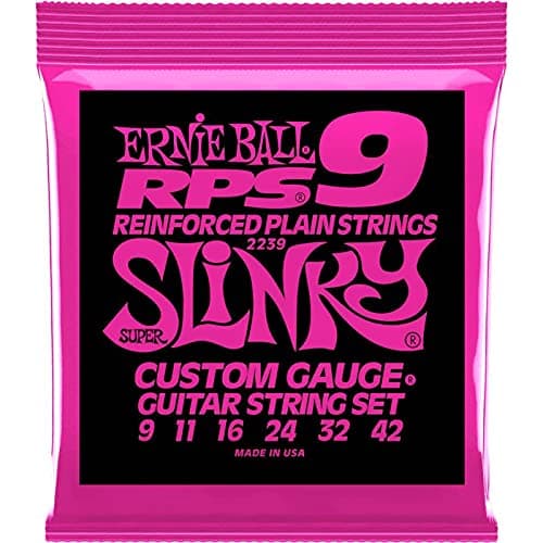 Ernie Ball2239 RPS Super Slinky 9 – Reinforced – Set of Electric Guitar Strings 9-42