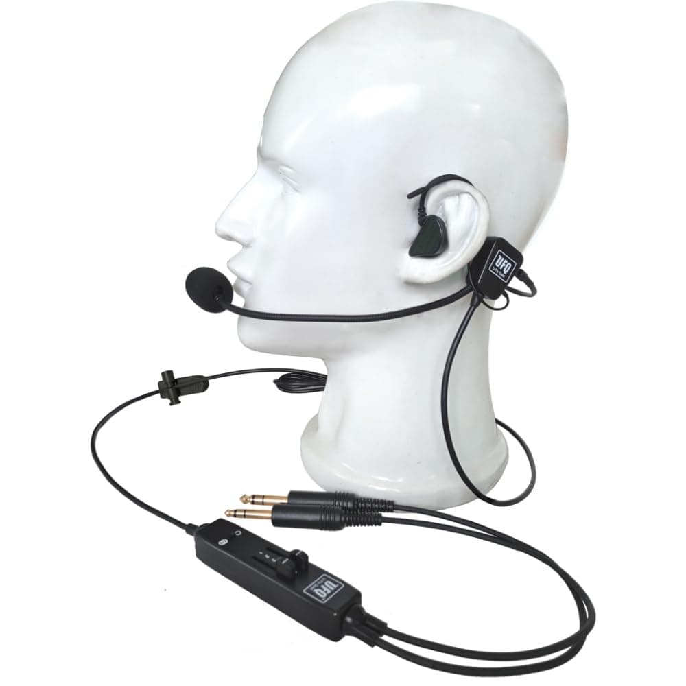 UFQ L1 in-Ear Type Aviation Headset Ultra Light Weight only 130g,Clear Communication,Comfortable,Durable Hi-Fi Sound Quality for Music with MP3 Input,Free with a Headset Bag