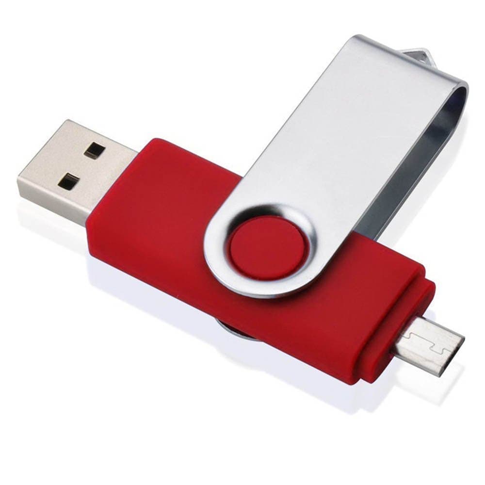 LIANGUK 32GB OTG(On the Go) Dual Port(Usb and Micro Usb) USB 2.0 Flash Drive Memory Stick Pen Drive for Android Smartphone Tablet & PC(Red)