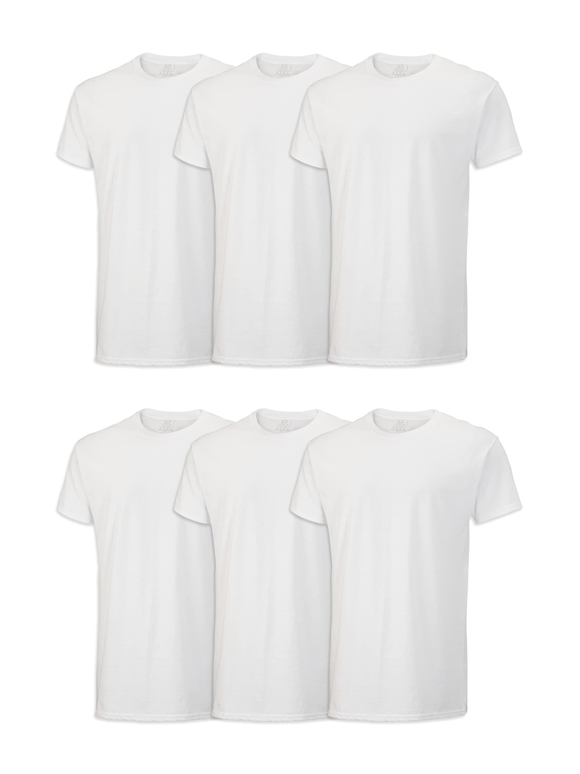 Men's Crew Tee Undershirts, Moisture Wicking & Tag Free, Also Available in Big & Tall