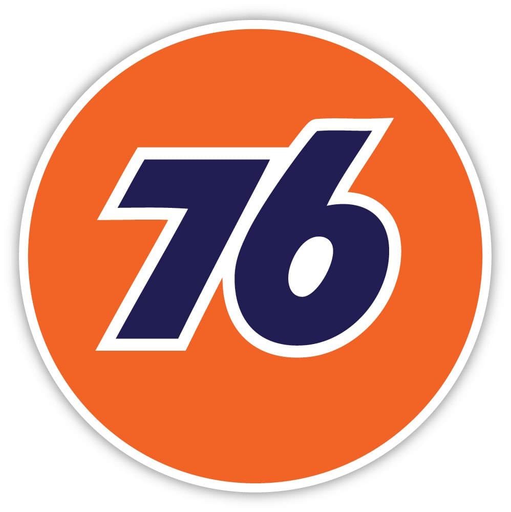 76 Gas Station racing sticker decal 4" x 4"