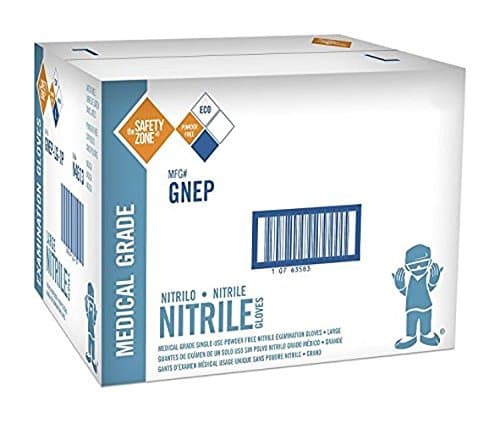 The Safety Zone GNEP-MD-1P-CS Purple Nitrile Exam Gloves, 3.6 mil, Medical Grade,Cleaning Convenient Dispenser, Size Medium (Pack of 10)