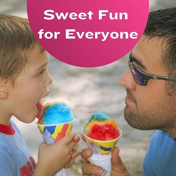 Syruvia Sugar-Free Snow Cone Syrup 12.7oz -0 Calorie Bubble Gum, Fruit Punch, Cotton Candy, Cherry, Blue Raspberry, & Pina colada Syrup For Shaved Ice, Slushies, Italian Soda, Popsicles, Dairy Free.